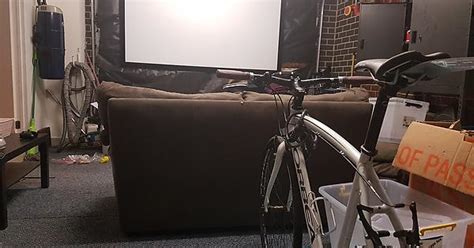 Zwift Setup 100 Inch Screen Repurposed Garage Album On Imgur