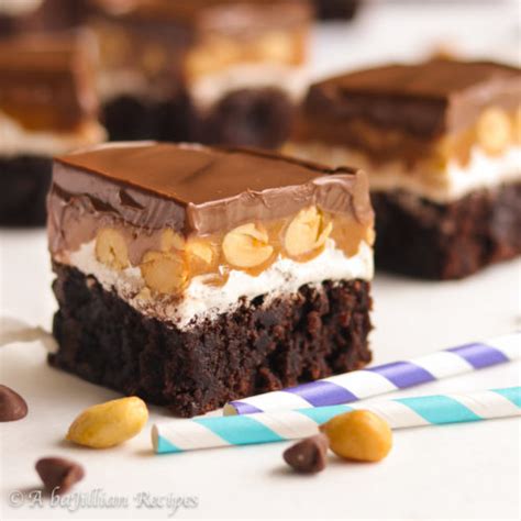 Snickers Brownies A Bajillian Recipes