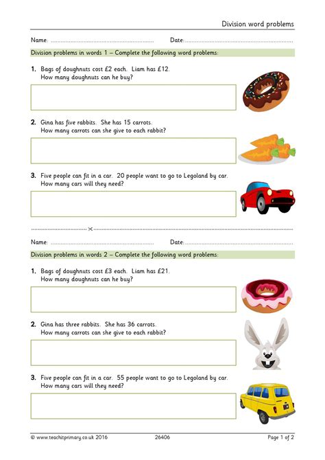 Dividing By 2 3 And 5 Word Problems Ks2 Maths Teachit