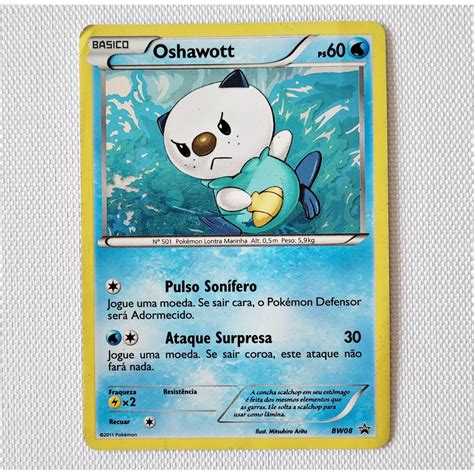 Carta Antiga Pokemon Oshawott Bw Holo Promo Black White Original