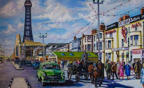 Blackpool Prom 1959 Steven Robert Bruce Blackpool Artist In Oils