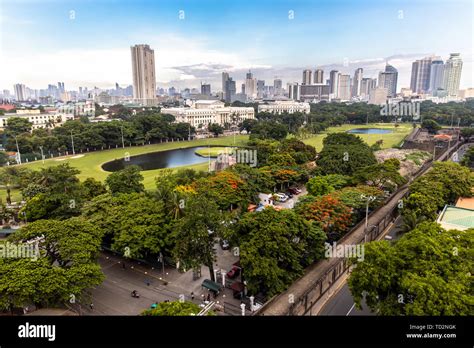 Manila cityscape from Intramuros, Philippines Stock Photo - Alamy