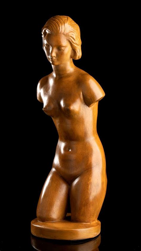 ERCOLE DREI Naked Woman Earthenware 56 X 21 X 11 Cm Ca Auction