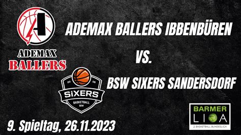 Ademax Ballers Ibbenbüren vs BSW Sixers Sandersdorf 9 Spieltag Pro B