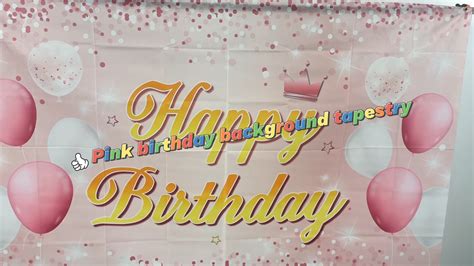 Wholesale Pink Rose Gold Happy Birthday Banner Decor For Girls Photo