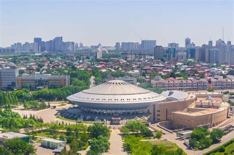 Nursultan Capital City Of Kazakhstan Summer Evening Skyline Stock Image ...