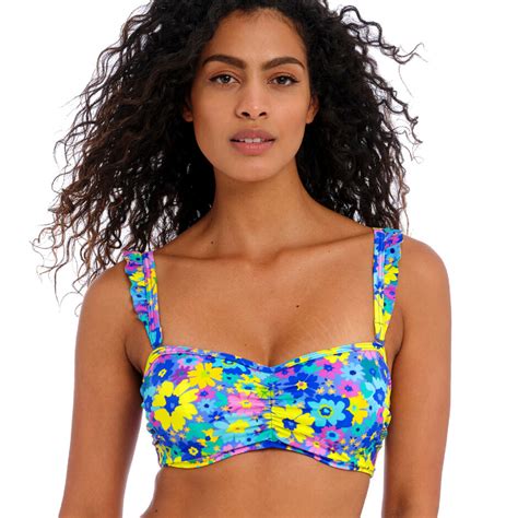 Bikini Top Med Fyld Freya Garden Disco Bandeau Bikini Multi