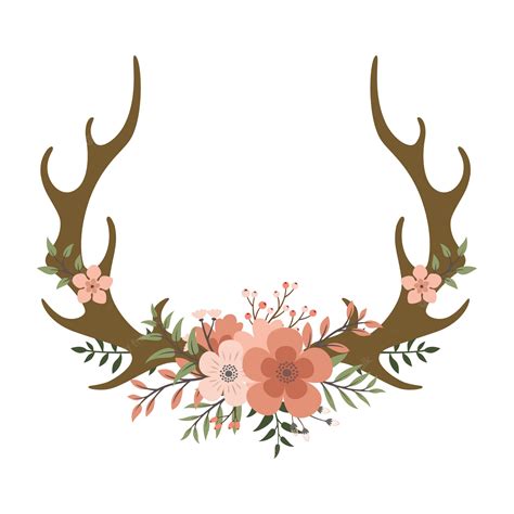 Flower Antlers Clip Art Library