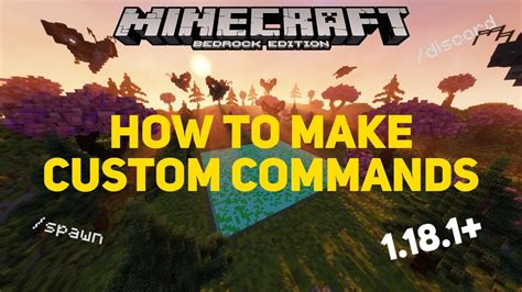 Minecraft Bedrock How To Make Custom Commands Youtube