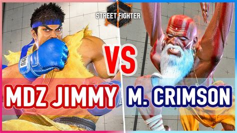 SF6 MDZ Jimmy Ryu Vs Mister Crimson Dhalsim Street Fighter 6