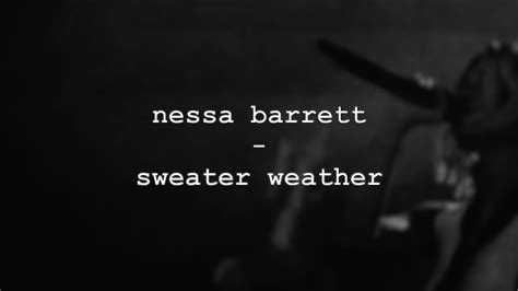 Nessa Barrett Sweater Weather Lyrics Cover Youtube