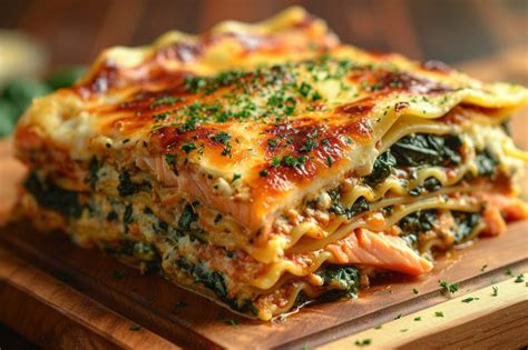 Découvrez la savoureuse recette de lasagne au saumon et épinards