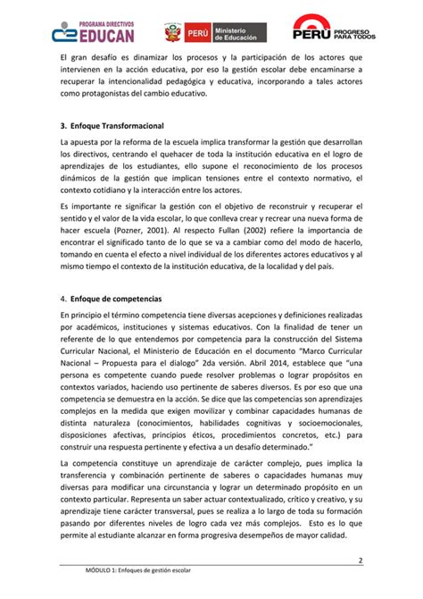 Enfoques De Gesti N Escolar Pdf