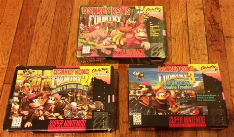 Donkey Kong Country Trilogy Super Nes Snes Nintendo Complete