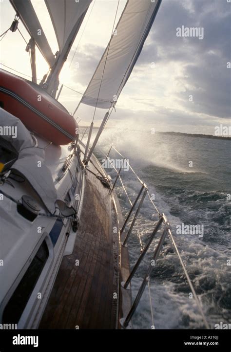 Yacht Sailing In Rough Seas Hi Res Stock Photography And Images Alamy