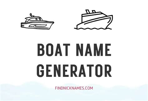 Boat Name Generator — Find Nicknames