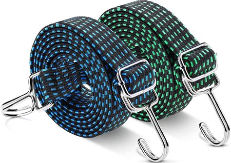 TAZEMAT 2Pack Adjustable Bungee Cords 80 Long Flat Heavy Duty