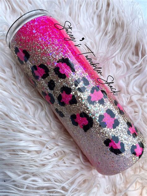 Leopard Print Glitter Leopard Tumbler Glitter Leopard Tumbler