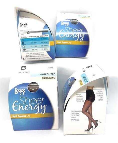 L Eggs Sheer Energy Control Top Medium Support Leg Pantyhose Choose