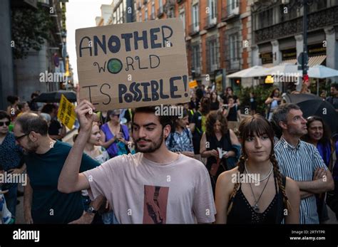 Madrid Spain 15th Sep 2023 Climate Change Activists Protesting