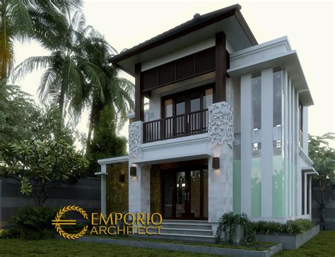 Desain Exterior 2 Rumah Villa Bali 2 Lantai Bapak Agus Di Denpasar