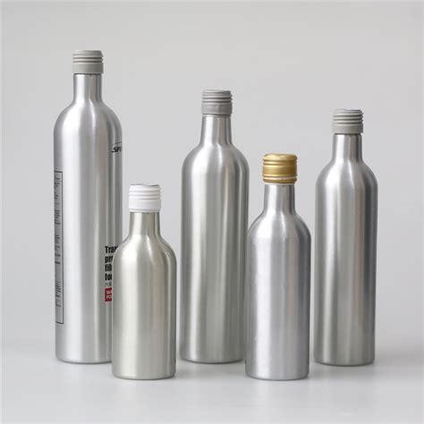 Luxury 500ml 750ml Aluminum Wine Bottle Custom Color Bottle For Olive