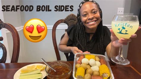 Seafood Boil Sides Mukbang 🌽🥔🥚🥒🍋 With Bloveslifes Butter Sauce 😋