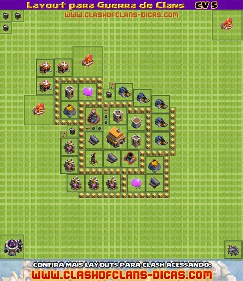 Layouts Para Guerra De Clans Cv Clash Of Clans Dicas Gemas