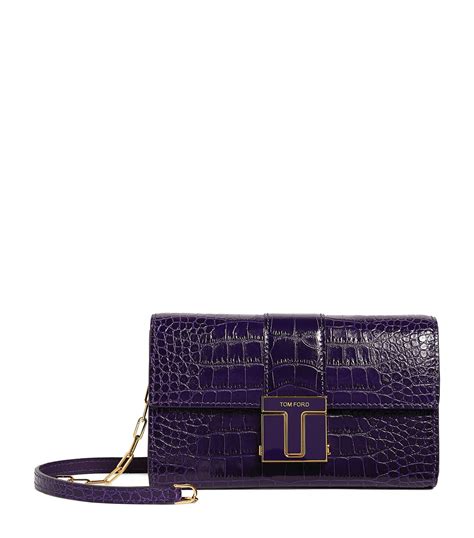 Tom Ford Mini Croc Embossed Leather T Clasp Bag Harrods Us