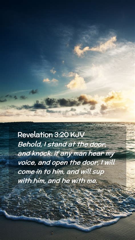 Revelation 320 Kjv Mobile Phone Wallpaper Behold I Stand At The