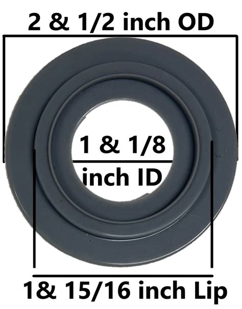 Flush Valve Seal With Double Lip 64mm OD 29mm ID 40mm Inside Lip 49mm