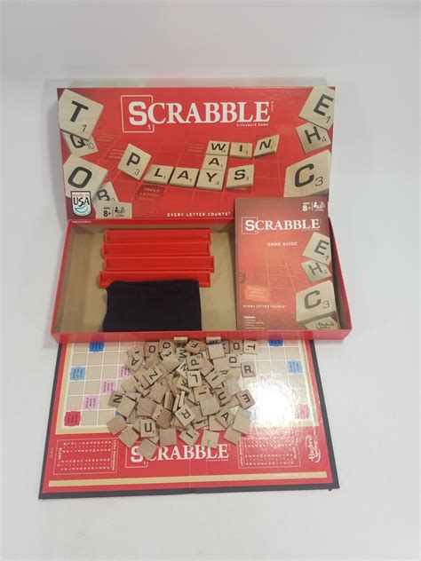 2013 Hasbro Scrabble Crossword Game A8166 Complete W Wood Tiles