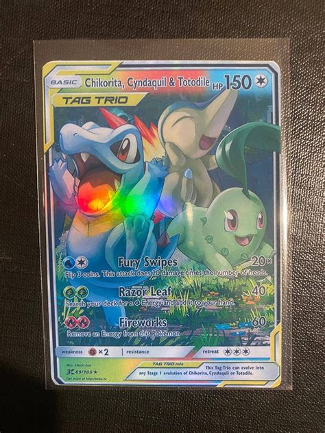 Chikorita Cyndaquil Totodile Tag Trio Team Charizard Gx Ex Etsy