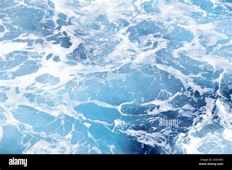 View Of Foamy Ocean From High Above Stock Photo Alamy