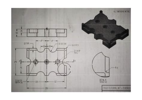 Mastercam Milling Tutorial 12 Drawing