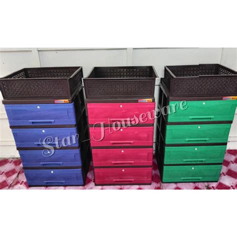 Power Box 4 Layer Chest Drawer With Free Top Tray 20x16x39inches 288