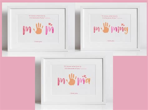 Mother's Day Handprint Art, Mother's Day Gift, Mother's Day Printable, Mother's Day Craft ...