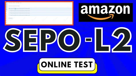 Amazon SEPO Level 2 Assessment Test Amazon Work From Home SEPO