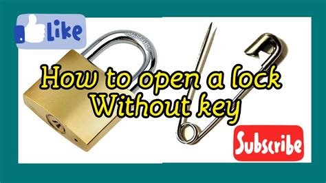 How To Open A Lock Without Key 2 Ways To Open A Lock YouTube