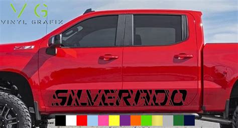 Chevy Chevrolet Silverado Vinyl Decal Sticker Graphics Side Etsy