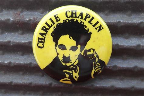 Vintage Charlie Chaplin Pinback Button PinButtonCharlieChapl