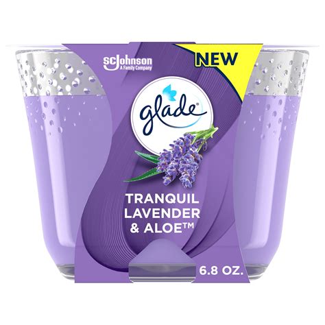 Glade 3 Wick Candle Scented Candles Tranquil Lavender And Aloe 68 Oz