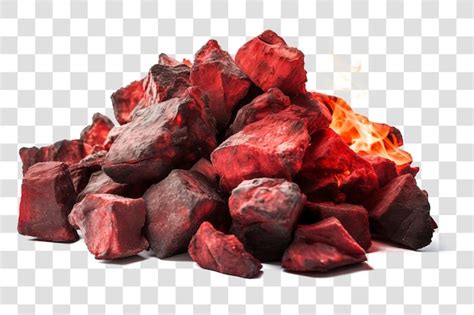 Premium Psd Coals Burning In The Fire Isolated On Transparent