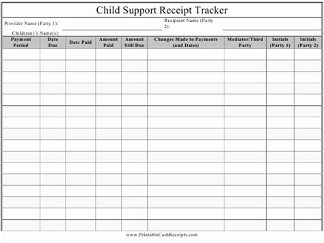 35 Child Support Receipt Template Hamiltonplastering