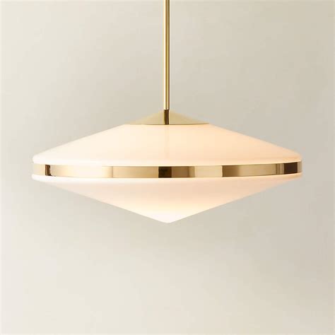 Elayna Polished Brass Pendant Light Reviews Cb2