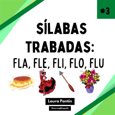 Sílabas trabadas fla fle fli flo flu 3 Pantin Laura Amazon