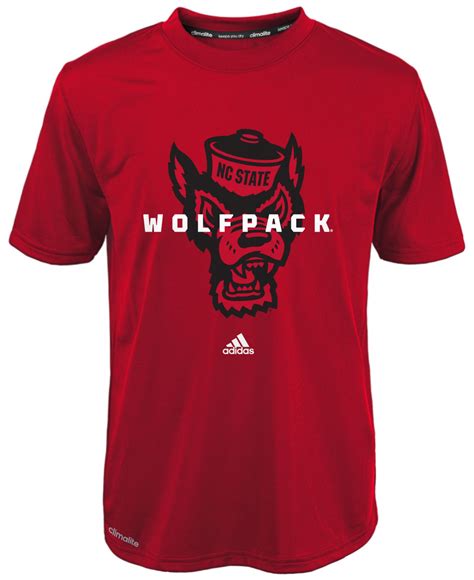 Adidas Boys' North Carolina State Wolfpack Sideline Stitch Climalite T ...