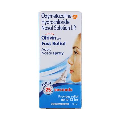 Otrivin Oxy Fast Relief Adult Nasal Spray 10 Ml Price Uses Side