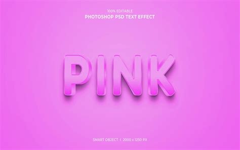 Premium Psd Pink 3d Editable Psd Text Effect