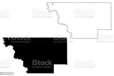 Glacier County Montana Map Vector Illustration Scribble Sketch Glacier ...